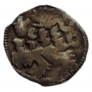 Jiří z Poděbrad 1458-1471, peníz se lvem v jemném perlovci