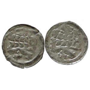 Jiří z Poděbrad 1458-1471, peníz se lvem jednostranný