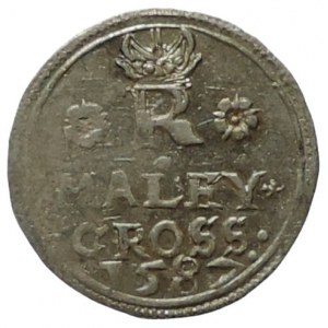 Rudolf II. 1576-1611, malý groš 1587 Jáchymov-Hofmann