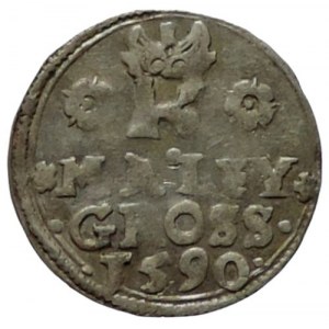 Rudolf II. 1576-1611, malý groš 1590 Jáchymov-Hofmann