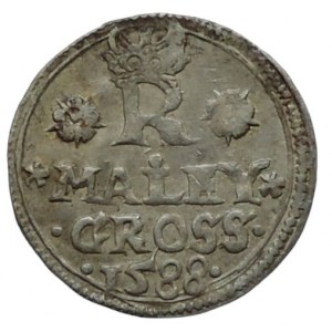 Rudolf II. 1576-1611, malý groš 1588 Jáchymov-Hofmann