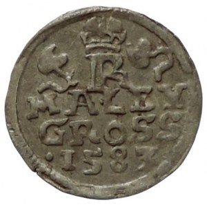 Rudolf II. 1576-1611, malý groš 1583 České Budějovice-Schönfeld