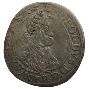 Leopold I. 1657-1705, XV krejcar 1664 Praha-Margalík