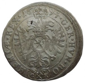 Leopold I. 1657-1705, XV krejcar 1694 CK Kutná Hora-Krahe