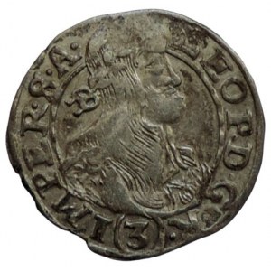 Leopold I. 1657-1705, 3 krejcar 1670 Kutná Hora-Hackl