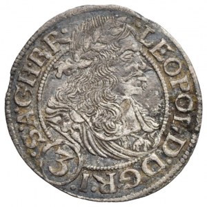 Leopold I. 1657-1705, 3 krejcar 1667 SHS