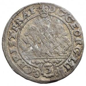 Lehnice-Břeh, Jiří, Ludvík a Christian 1653-1663, 3 krejcar 1657 EW Břeh-Weiss