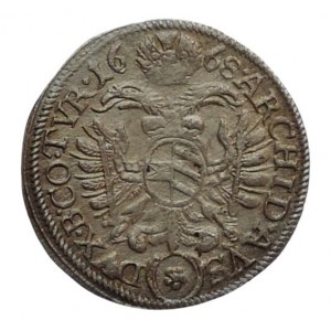 Leopold I. 1657-1705, 3 krejcar 1668 Vídeň-Faber