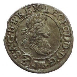 Leopold I. 1657-1705, 3 krejcar 1685 KB kraj.stř. RR