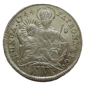 Marie Terezie 1740-1780, XV krejcar 1744 KB
