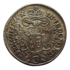František I. Lotrinský 1745-1765, 3 krejcar 1764 NB RR