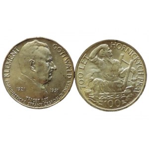 ČSR 1945-1992, 100 Kč 1949 Hornická práva + 100 Kč 1951 Gottwald 2ks