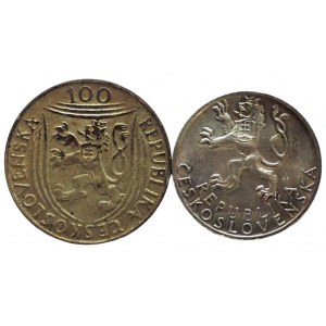 ČSR 1945-1992, 100 Kč 1951 Gottwald + 50 Kč 1947 SNP 2ks