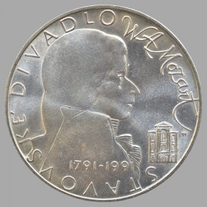 ČSR 1945-1992, 100 Kč 1991 Stavovské divadlo - Mozart