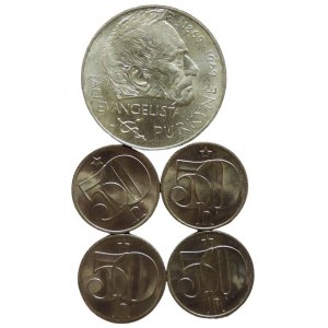 ČSR 1945-1992, 25Kč 1969 J.E.Purkyně + 50 hal 1978
