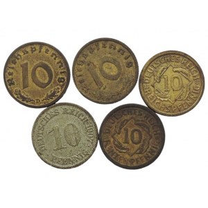 Německo, konvoluty 20. stol., 10 Pfennig 1907 + 10 Pfennig 1924 A