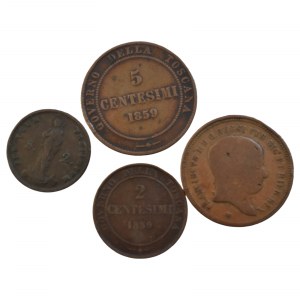 Itálie, 5 centisimi 1859