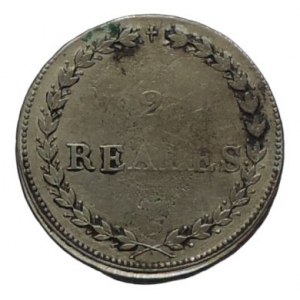 Peru, 2 real 1838 Ag nedor.