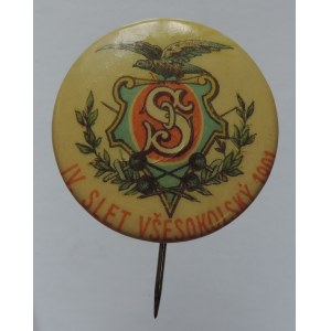 VŠESOKOLSKÉ SLETY - ODZNAKY, IV. všesokolský slet 1901
