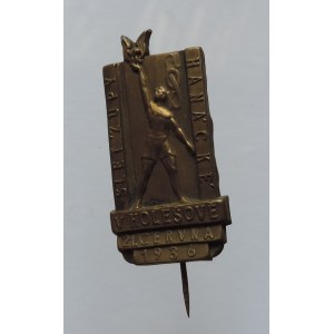 VŠESOKOLSKÉ SLETY - ODZNAKY, sokolský odznak slet Župy Hanácké v Holešově 21. června 1936