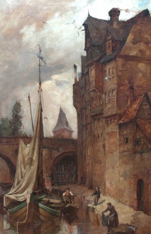 Reinhold Werner (1864 Frankfurt nad Menem - 1939 tamże), Port we Frankfurcie nad Menem, 1896