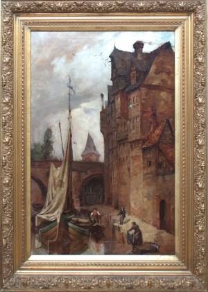 Reinhold Werner (1864 Frankfurt nad Menem - 1939 tamże), Port we Frankfurcie nad Menem, 1896