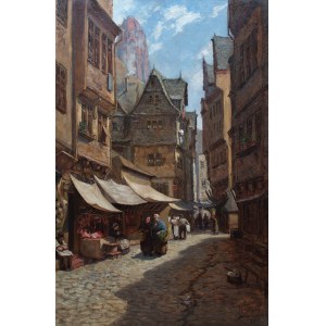 Reinhold Werner (1864 Frankfurt am Main - 1939 dort), Marktplatz in Frankfurt am Main, 1901