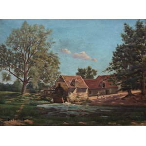 Artysta nieokreślony (XIX/XX w.), Pejzaż wiejski