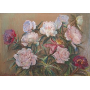 Leokadia Ostrowska (1875 Warszawa-1952 Kielce), Peonie, 1936