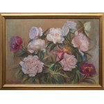 Leokadia Ostrowska (1875 Warszawa-1952 Kielce), Peonie, 1936