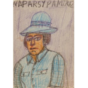 Nikifor Krynicki (1895 Krynica Zdrój - 1968 Folusz), Portret kobiety w kapeluszu