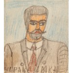 Nikifor Krynicki (1895 Krynica Zdrój - 1968 Folusz), Portret brodatego mężczyzy
