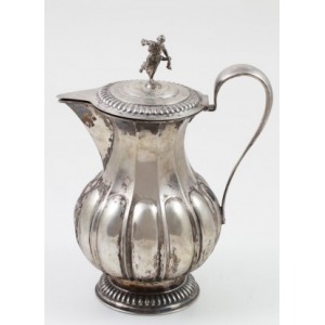 DZBAN DO WINA, Niemcy, 1 poł. XIX w., Srebro, pr&oacute;ba 12, wnętrze złocone; waga 1281 g; wys. 32 cm