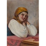 Kasper ŻELECHOWSKI, DZIEWCZYNA W ŻÓŁTEJ CHUŚCIE, 1926