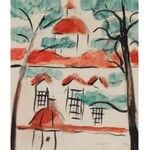 Zbigniew KALISZCZAK, KOŚCIÓŁ Z CZERWONYM DACHEM, ok. 1925