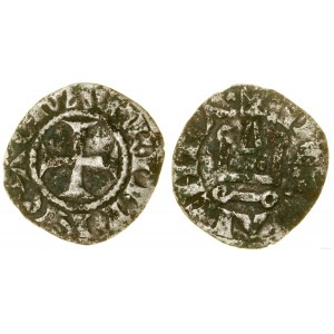Krzyżowcy, denar turoński, 1278-1289, Chiarenza