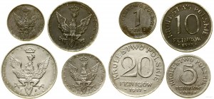Polska, zestaw 4 monet, Stuttgart