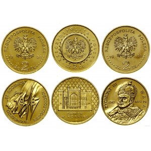 Polsko, sada 3 x 2 zloté, Varšava