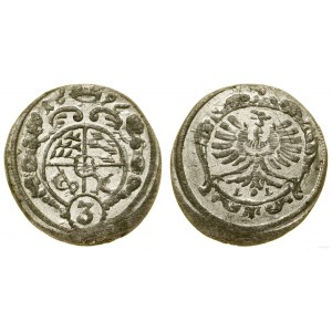 Silesia, greszel (3 feniges), 1696 LL, Olesnica