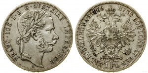 Austria, 1 florin, 1866 A, Vienna