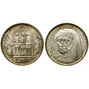 San Marino, 1.000 lirów, 1977, Rzym