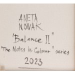Aneta Nowak (nar. 1985, Zawiercie), Balance II ze série Barevné poznámky, 2023