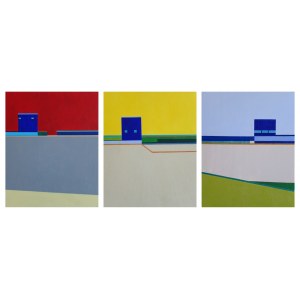 Sebastian ANDRZEJEWSKI (nar. 1975), Hotel pri mori, triptych, 2022 - 2023