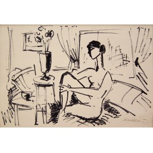 Zygmunt Józef Menkes(1896 Lvov-1986 Riverdal,USA),V obývacím pokoji