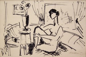 Zygmunt Józef Menkes(1896 Lwów-1986 Riverdal,USA),W salonie