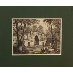 Carl Merkel(1817-1897), Brána v štýle arch.Puuc, Labna, Mexiko, 1856