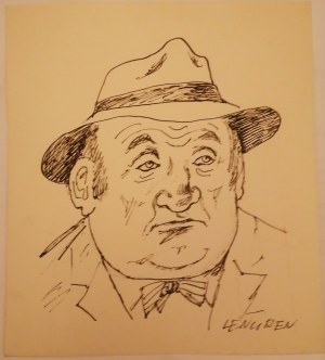 Zbigniew Lengren(1919-2003),Portret mężczyzny w kapeluszu