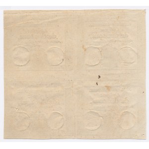 Francja, nierozcięty arkusz czterech asygnat na 10 sols 1793 (101)