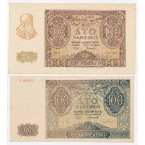 GG, 100 złotych 1940 E i 100 złotych 1941 A. Razem 2 szt. (212)