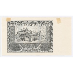 GG, Czarnodruk banknotu 50 złotych 1940 (215)